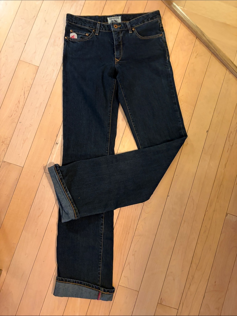 Dark Blue Women's Straight-Leg Jeans